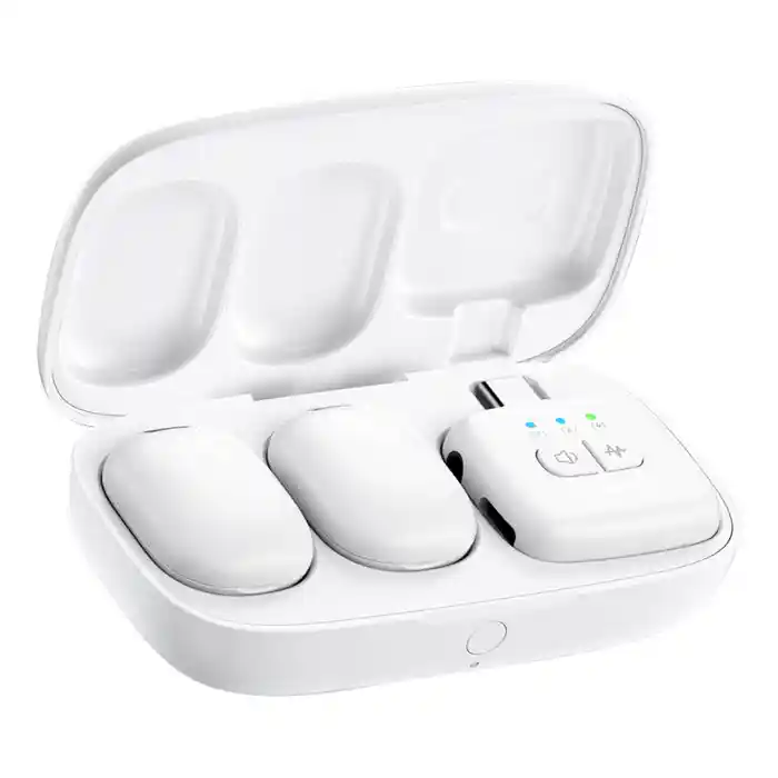 ULANZI A30 Tiny Mic Magnetic Wireless Lavalier Microphone Mini Size, Noise Cancellation, 164 ft Range, 20H Battery Life, Lapel Microphone for Video Recording, DSLR, iPhones, Android, PC